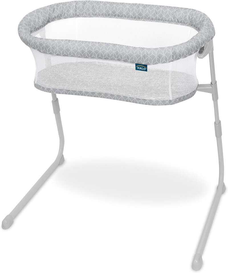 Adjustable Travel Bassinet, Easy Folding, Lightweight with Mattress and Carrying Bag, Morning Mist