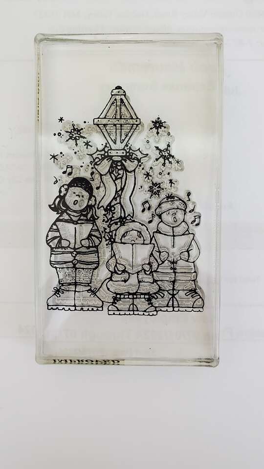 christmas caroling stamp--acrylic