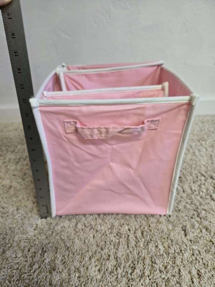 Pink storage cubes boxes
