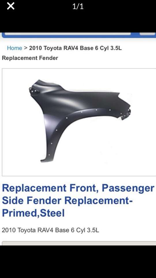 Rava4 Passenger Side Fender