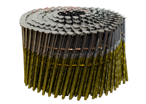80% OFF! - NEW 3" x .120" Screw Shank Wire Coil Nails - 15º - Galvanized - 4,000 per box