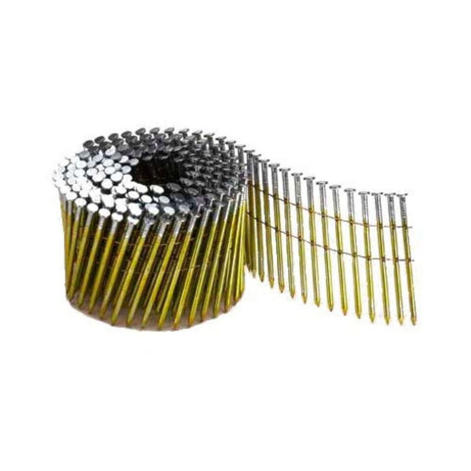 80% OFF! - NEW 3" x .120" Screw Shank Wire Coil Nails - 15º - Galvanized - 4,000 per box