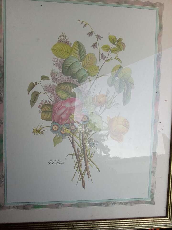 REDUCED AGAIN. Jean Louis Prevost “Bouquests” 1945, Etching-Tone Print for sale