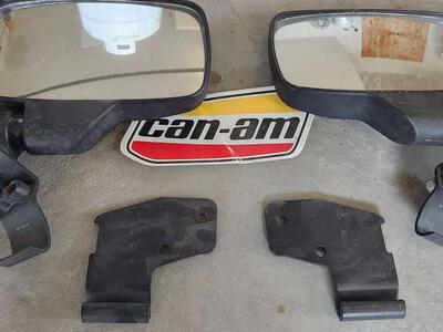 Can Am Defender HD 10 Side Mirrors / S x S Bolt On Side Mirrors