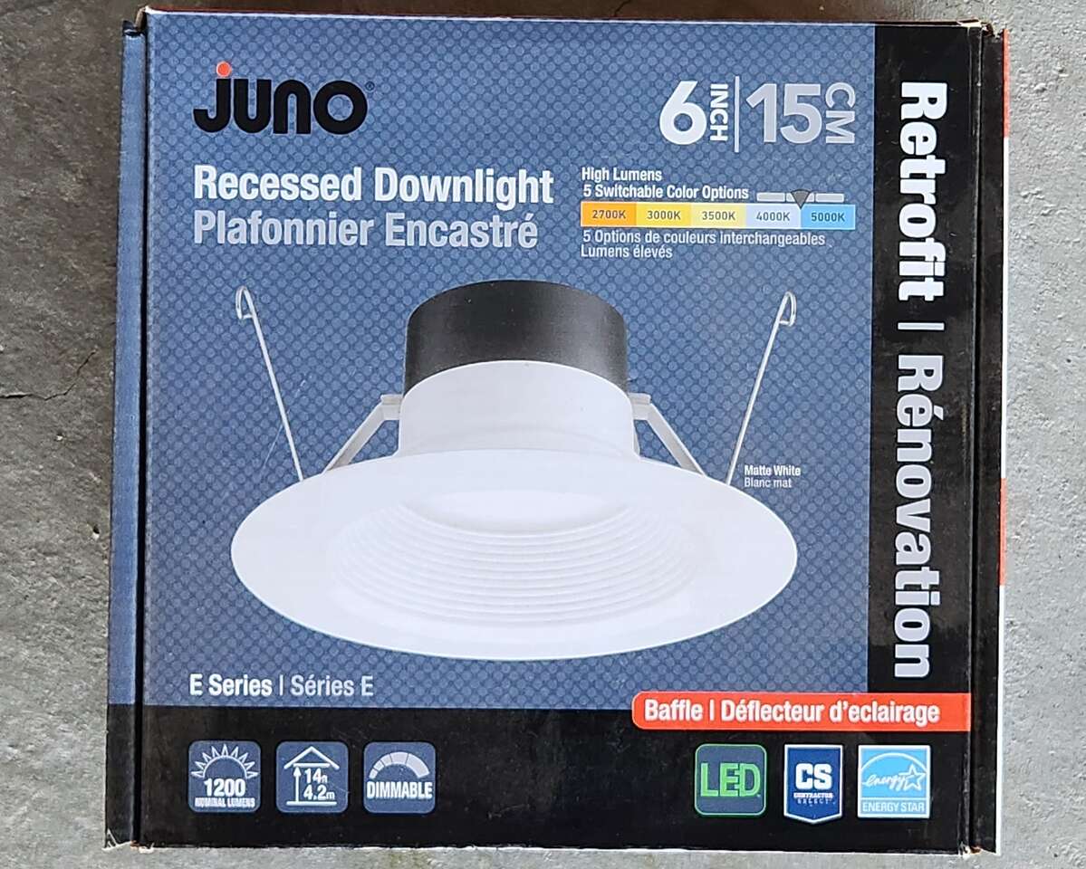 Juno 6" Recessed Ceiling Mount Downlighting White New in Box