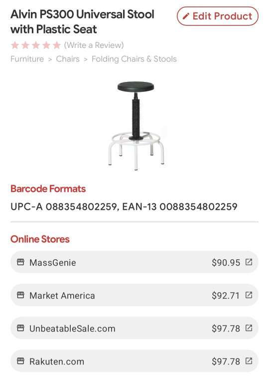 Alvin Universal Artist Stool