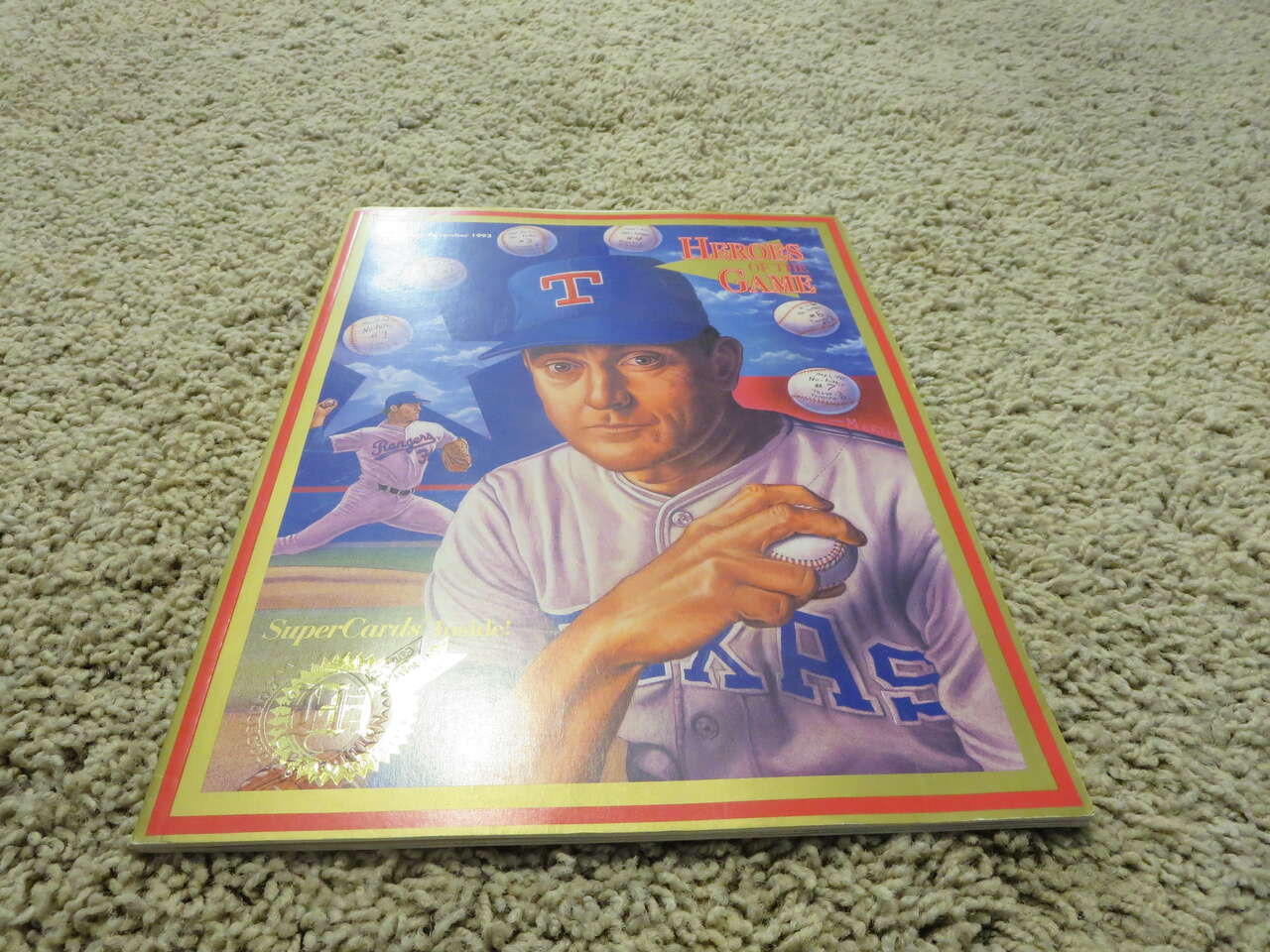 1993 Nov/Dec HEROES OF THE GAME Magazine Nolan Ryan 187/3000 (W/ Super cards)