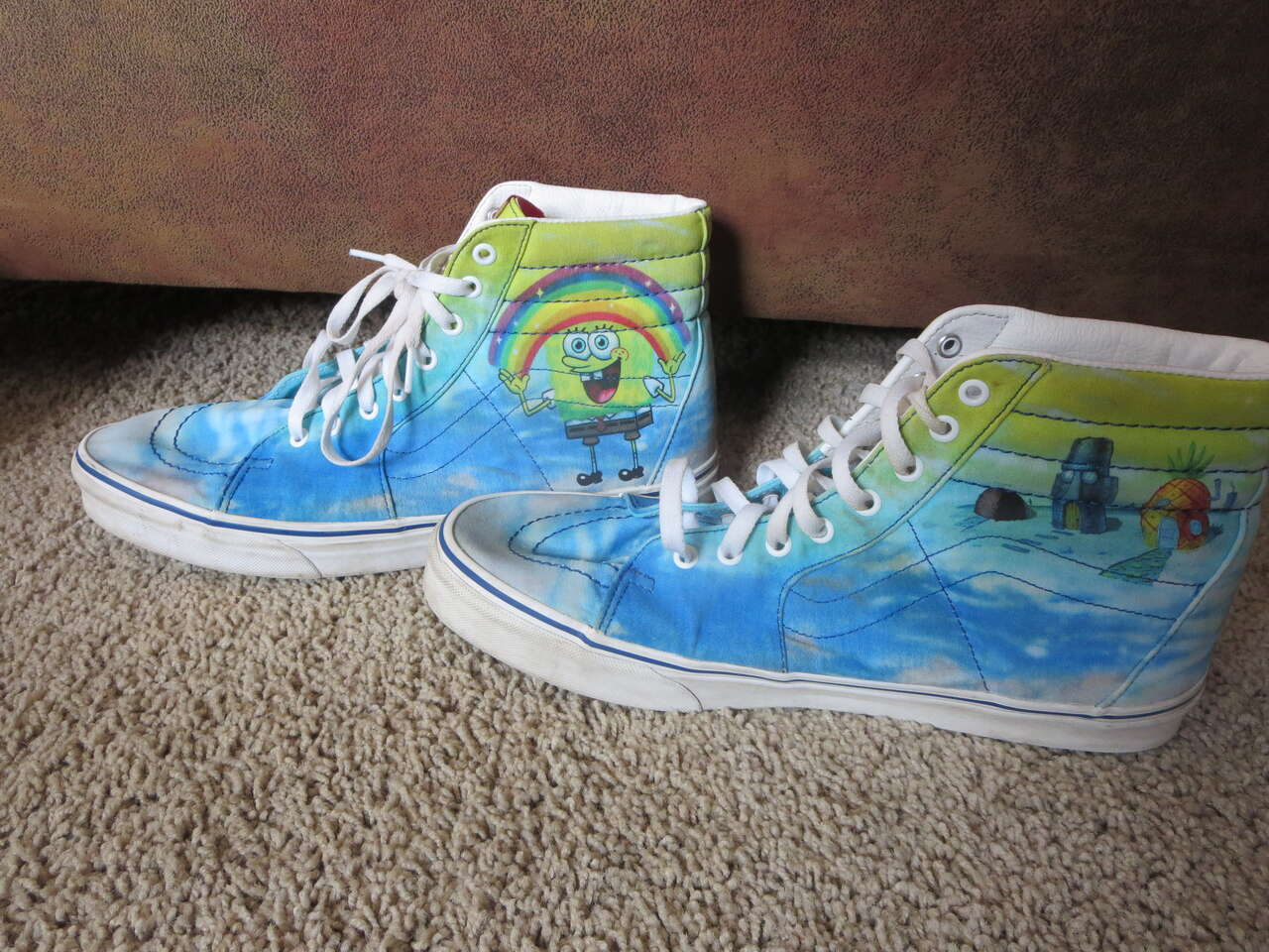 Vans x Spongebob Sk8-Hi 38 DX Skate Authentic Shoe Sneaker Mens Size 13