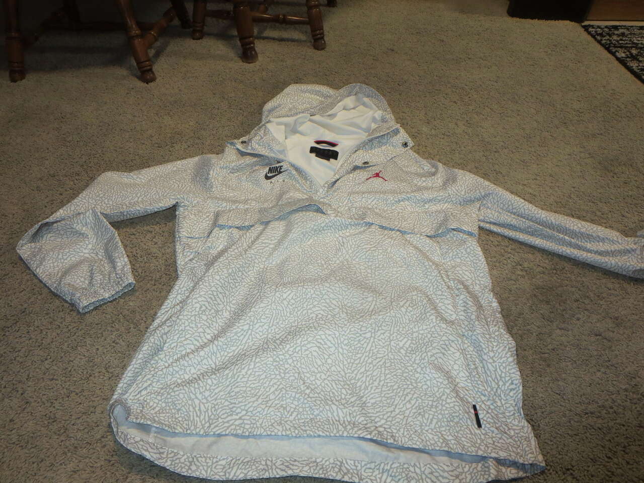 Nike Air Jordan Jacket Wings 1988 Anorak Windbreaker White Cement Size L