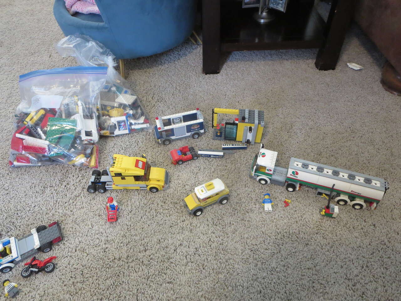 Vintage Lego city lot mixed Oil police Taxi and more