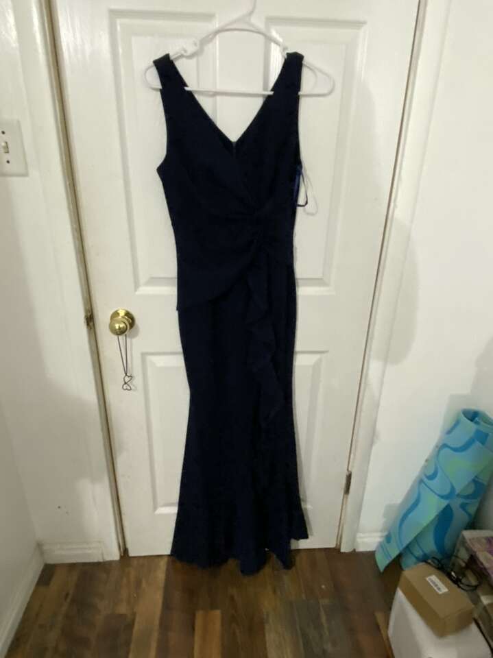 Navy Blue Formal Dress Clothing and Apparel