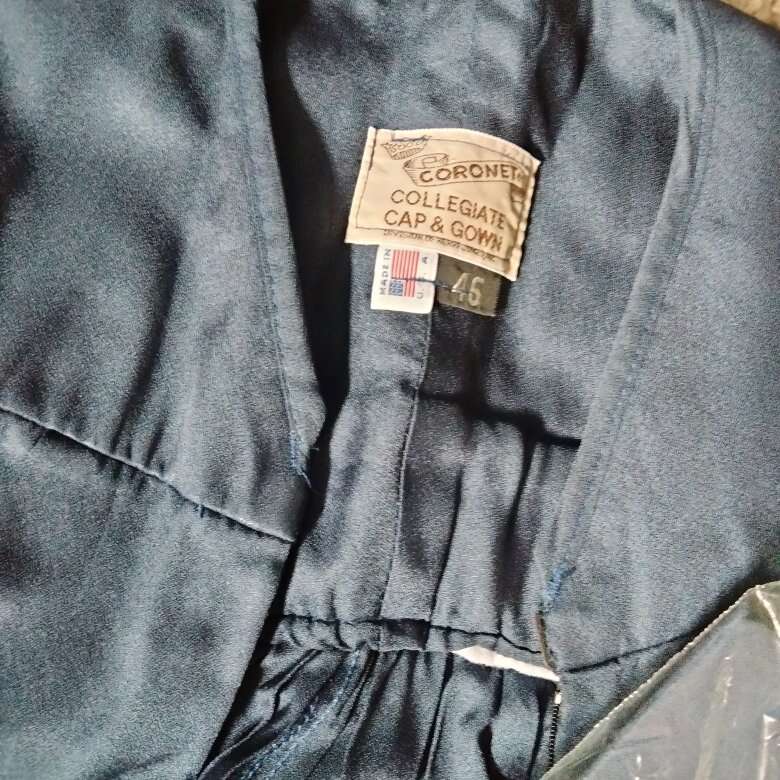 cap and gown navy blue