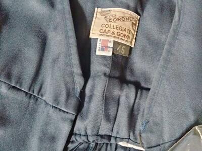 cap and gown navy blue