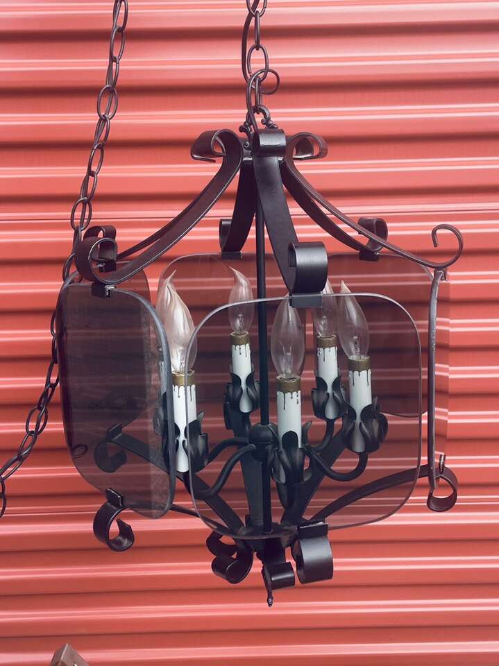 MCM Wrought Iron Lamp