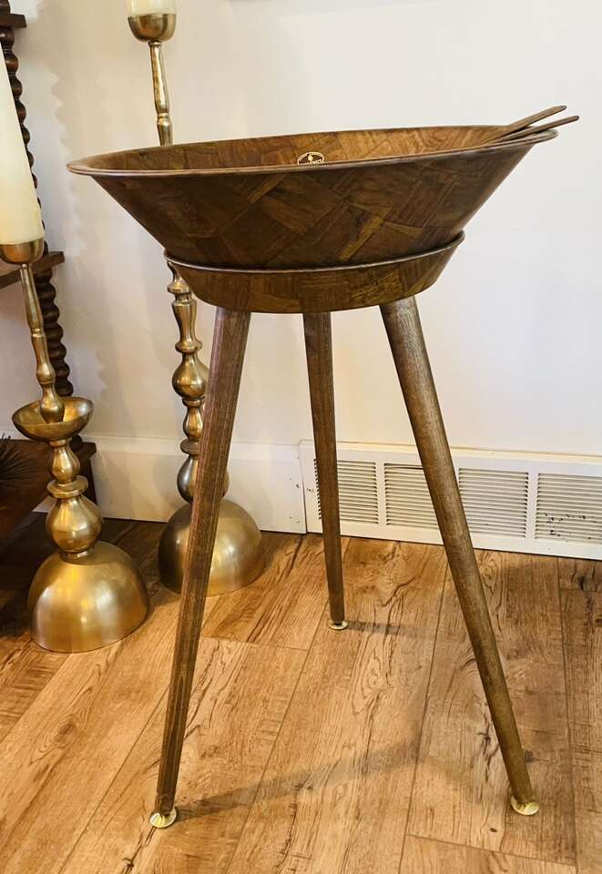 MCM Vintage Tripod Maple Serving