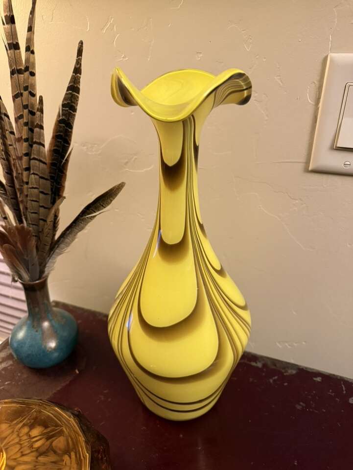 Vintage Eastern Swirled Vase