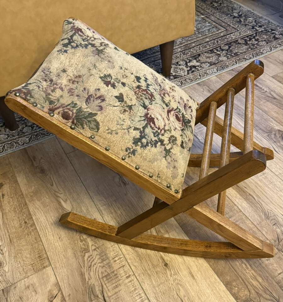 Vintage French Rocking Footstool