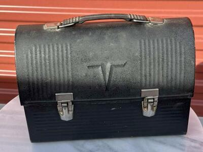 vintage Black Dome Top Lunch Box