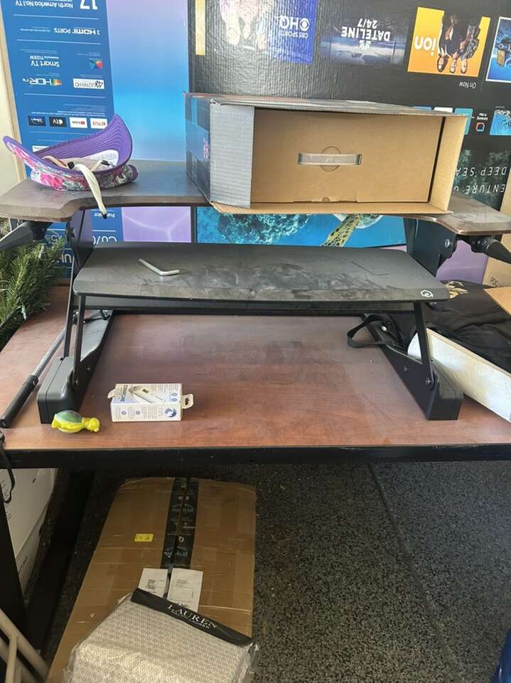 Office Table And Stand Up Convertor