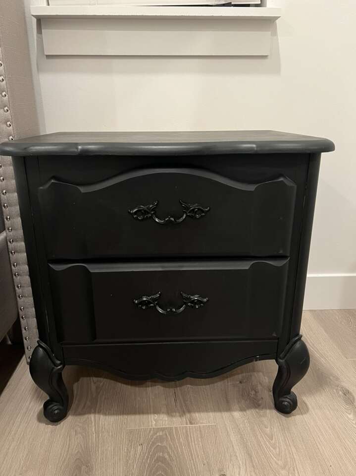 Set Of Black Nightstands Furniture