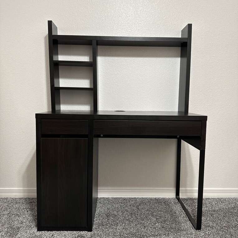 IKEA MICKE Desk, Overhead Shelf Unit Furniture
