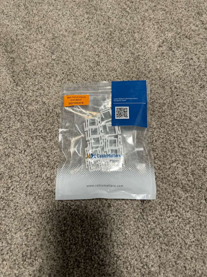 ***NEW*** Cable Matters (20-Pack) Blank Keystone Jack Inserts in White