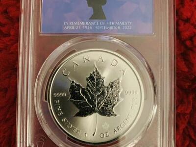 2022 PCGS GEM BU Remembrance 1oz Silver Maple