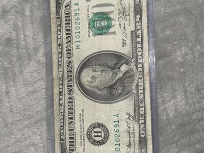 1974 One Hundred Dollar Bill