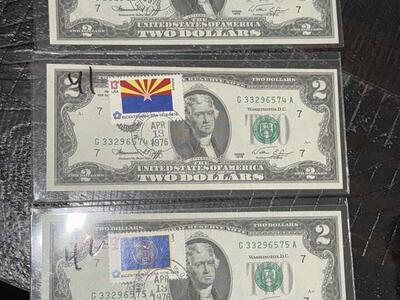 1976 2 Dollar 1st Day Of Issue Stamp