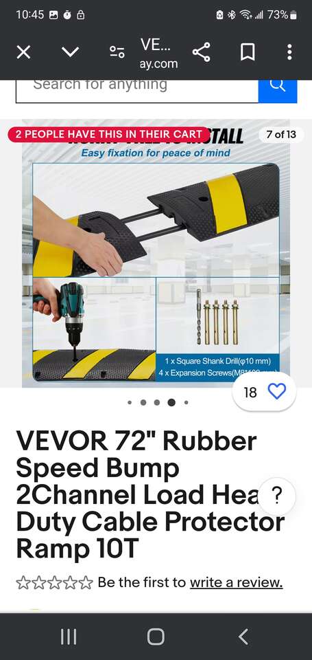 VEVOR 6' CABLE PROTECTOR RAMP $40 FOR BOTH!!!