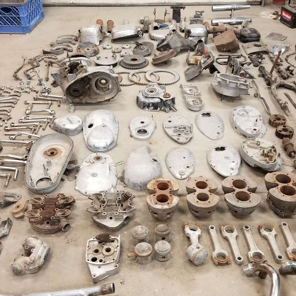 British motorcycle parts mix brands