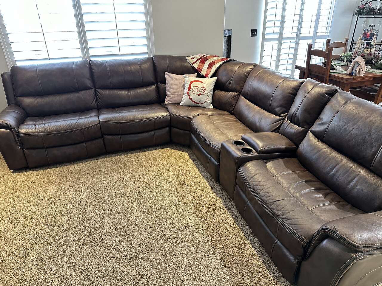 Brown sectional couch Furniture