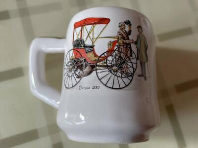 Set Of 2 Vintage Cars Souvenir Mini Mugs