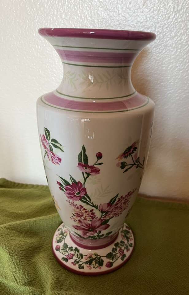 Floral Ceramic Vase By Laura Ashley Home.