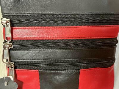 NEW Black-Red 4 Pocket Cross Body/Concert Bag.