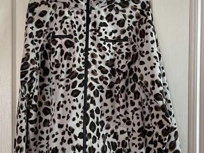 Chico’s Size 2 Animal Print Hooded Jacket