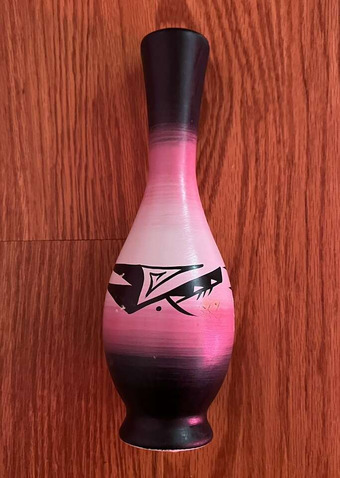 Signed Native American Hand Painted Vase.