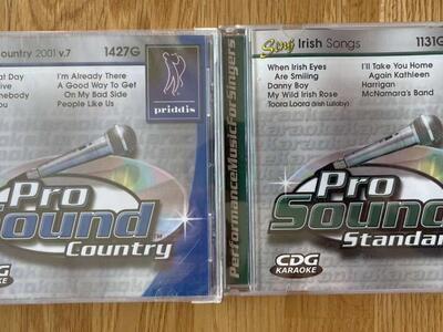 NEW Set Of 2 Karaoke CDGs:Country&Irish songs