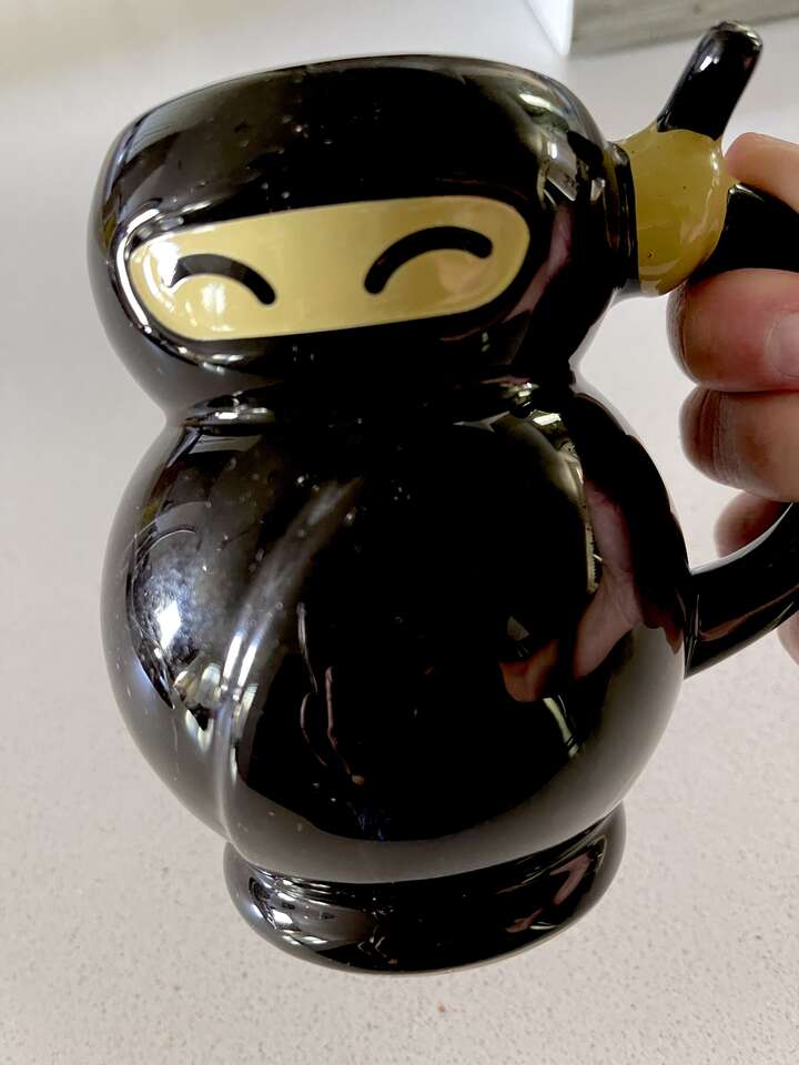 Adorable black Ninja Mug by Big Mouth Toys, Halloween, Kids, Mint Condition- $5