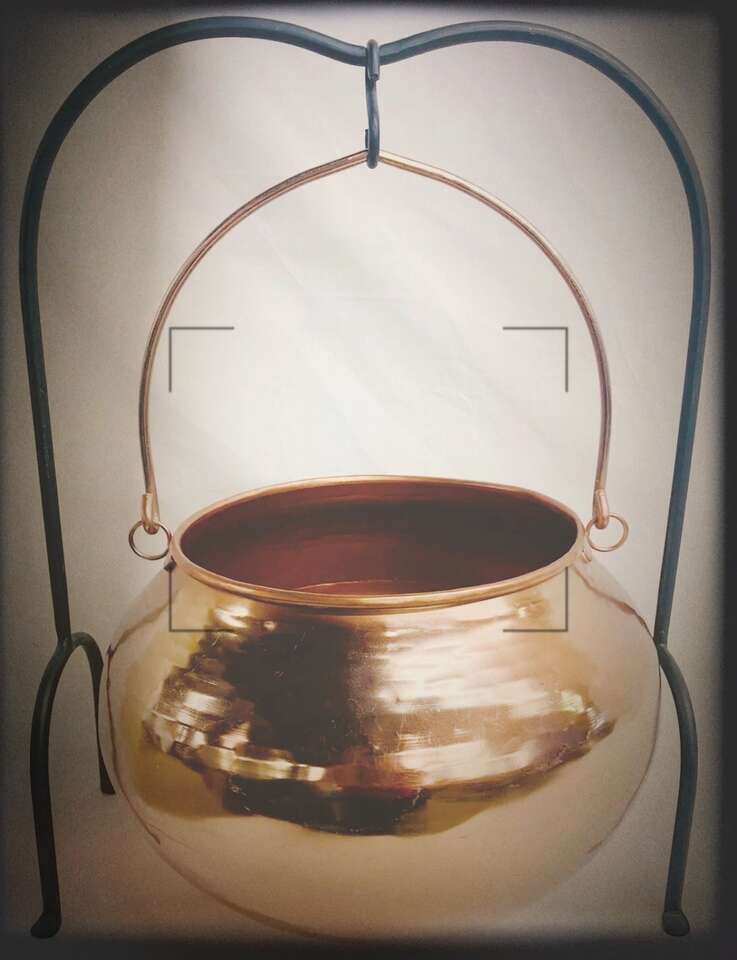 Pottery Barn Large Gold Cauldron buy