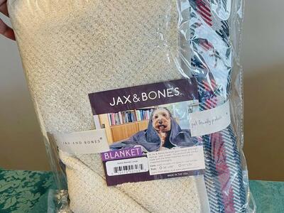 New in Packaging Jax & Bones Large Luxury Scottie Plaid Sherpa Dog Blanket-Fall Christmas pet gift -52” x 35”- Nice! $40