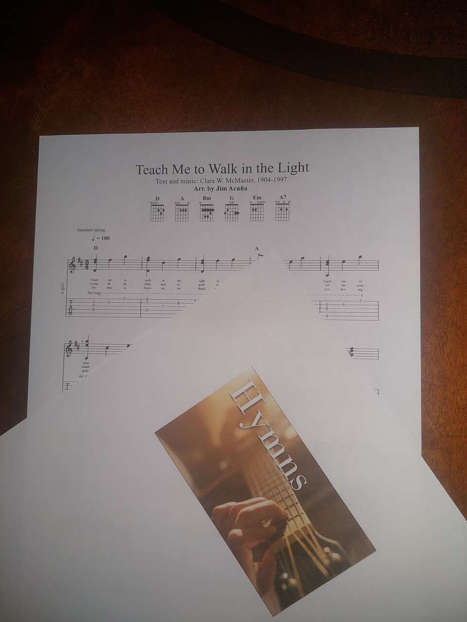 Guitar Fingerpicking - Teach Me to Walk in the Light