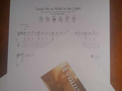 Guitar Fingerpicking - Teach Me to Walk in the Light
