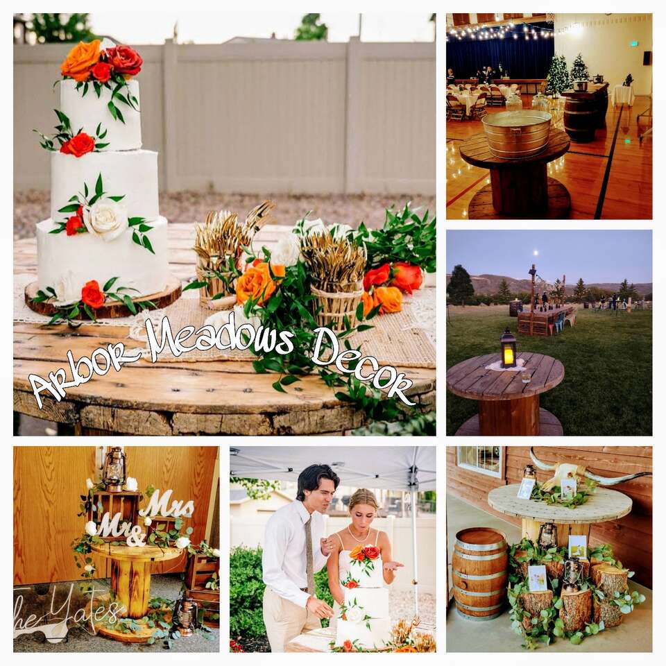 Farmhouse, Rustic, Wedding Spool Tables