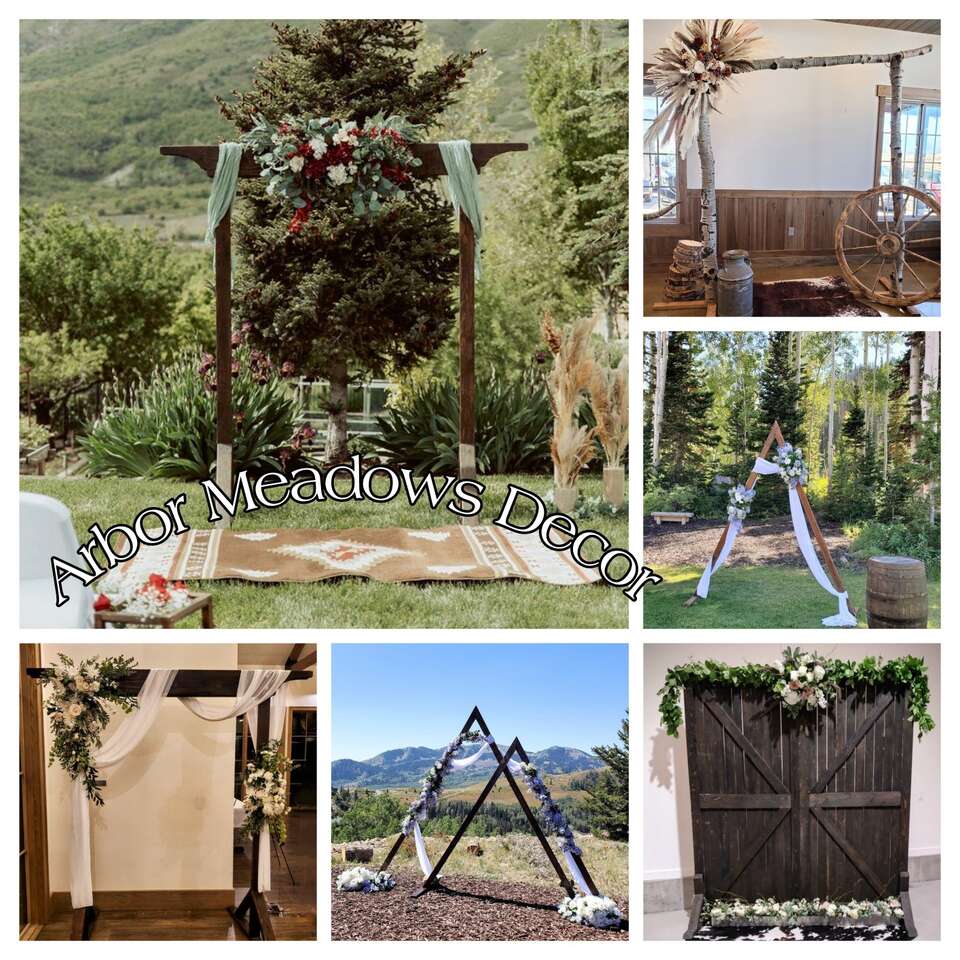Backdrop, Hexagon, Arbor, Arch for Wedding Decor, Holiday, Photo Backdrop, and Event Rental