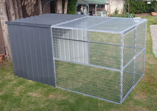 Single and Double Dog Kennels-Includes shelter