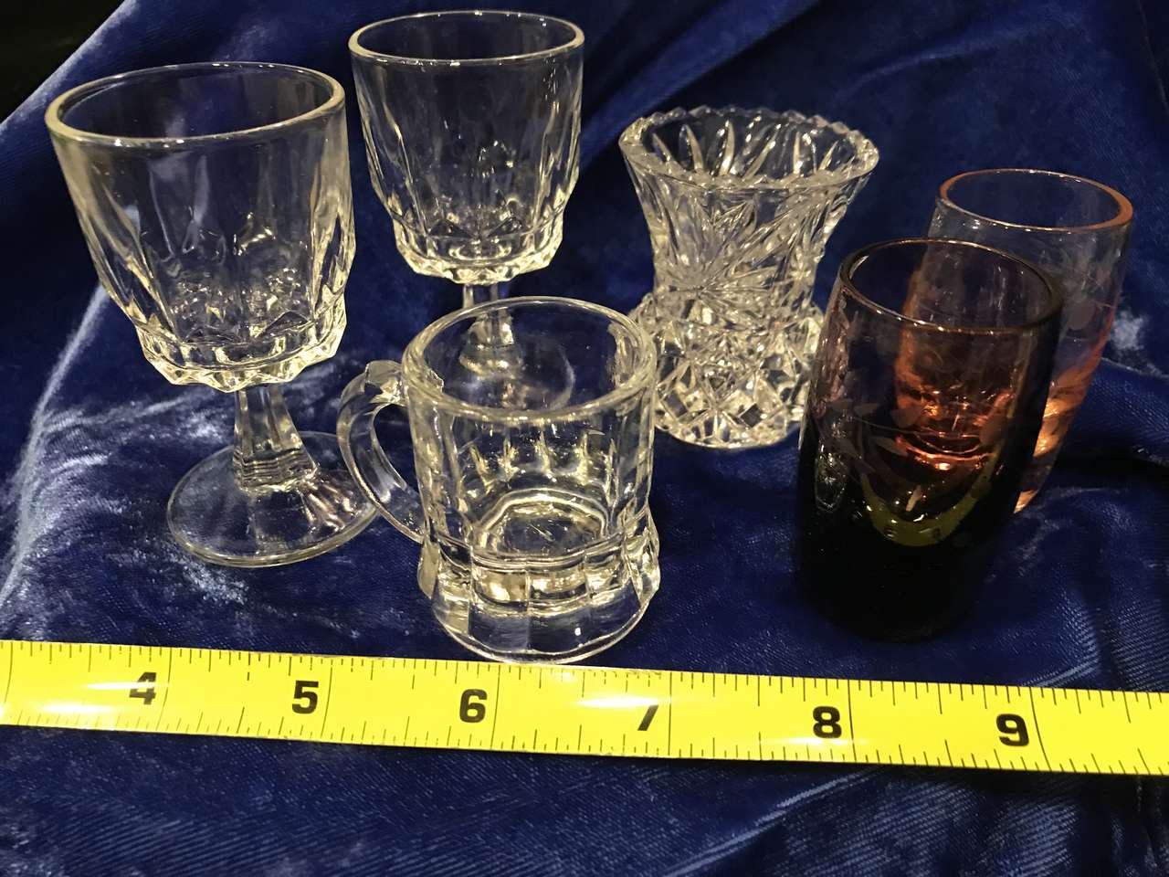 MINIATURE CRYSTAL and GLASSWARE ITEMS