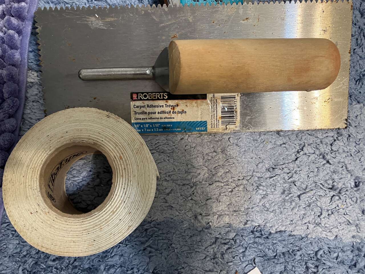 TROWEL CARPET ADHESIVE and MESH ROLL
