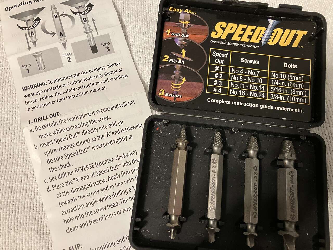 SPEED OUT DAMAGED SCREW EXTRACTOR