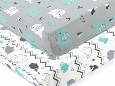 CRIB SHEETS FITTED four